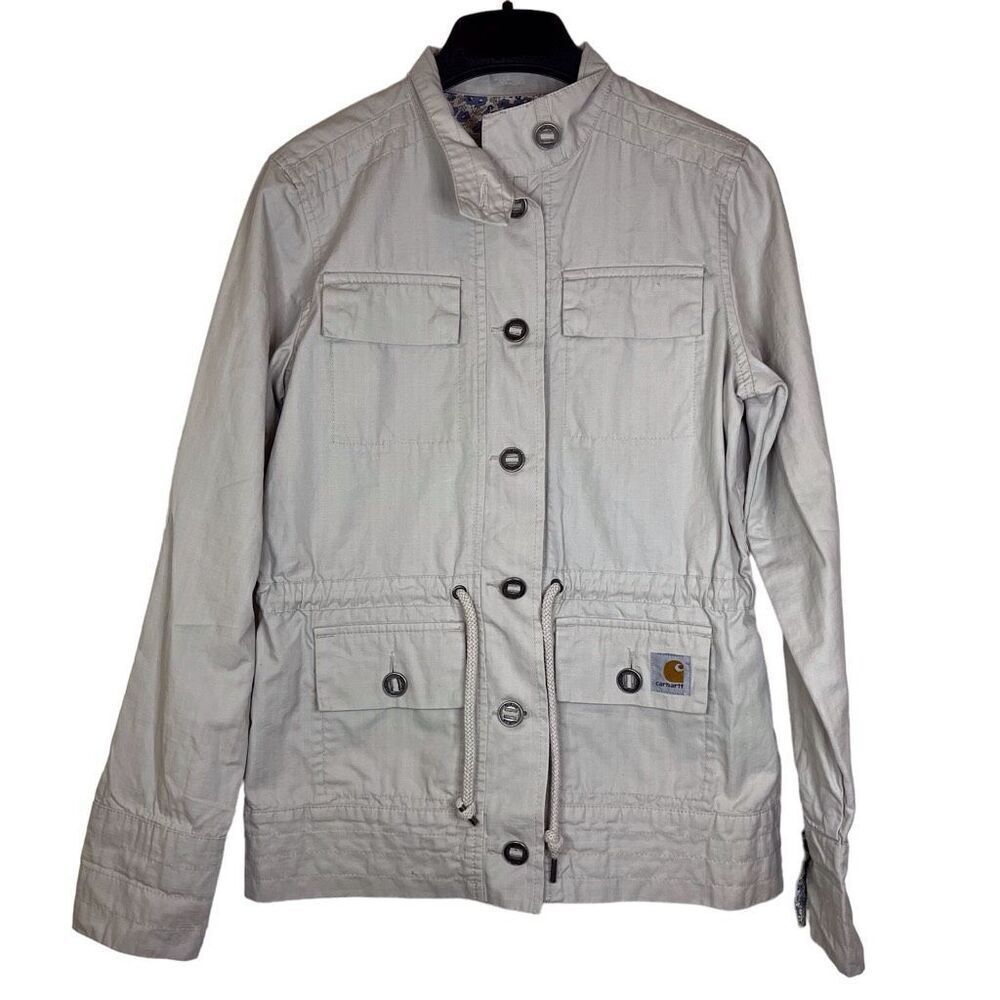 Carhartt Womens Voyager Jacket Color‎ Putty Size Small Utility Safari Outdoor